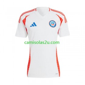 Camisolas de futebol Chile Copa America Equipamento Alternativa 2024 Manga Curta